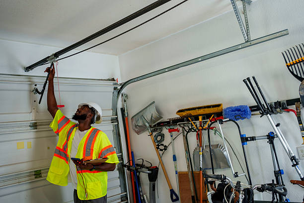 Professional Garage Door Panel Replacement technician working in Blaine, WA